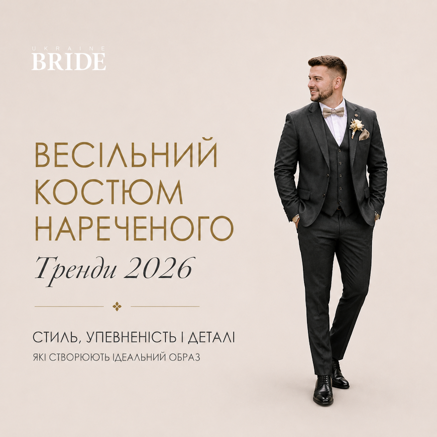 весільний костюм для нареченого